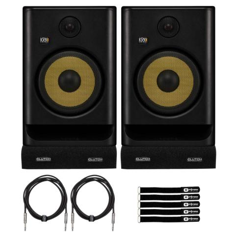 KRK Rokit RP8 G5 8" Studio Monitors 2-Pack with Cables & Isolator Pads