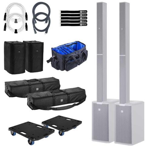 LD Systems MAUI 11 G3 W White PA Systems with Bags & Covers Dual Pack