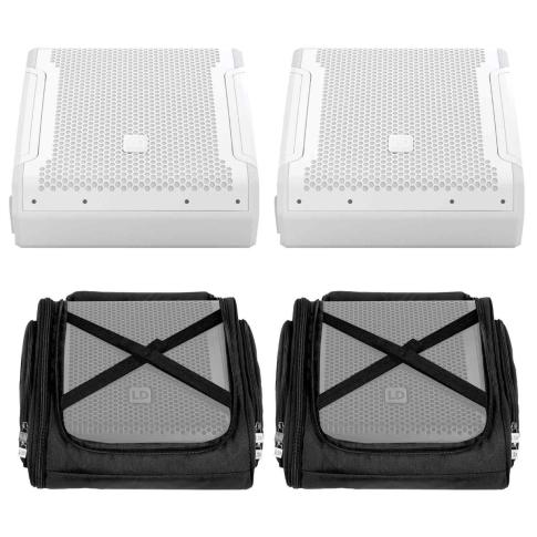 LD Systems MON 8 A G3 W 8" White Stage Monitors 2-Pack with Covers