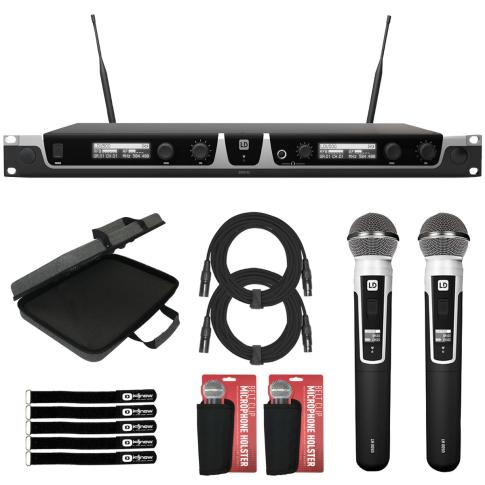 LD Systems U504.7 HHD 2 US Wireless Handheld Mic System with Case