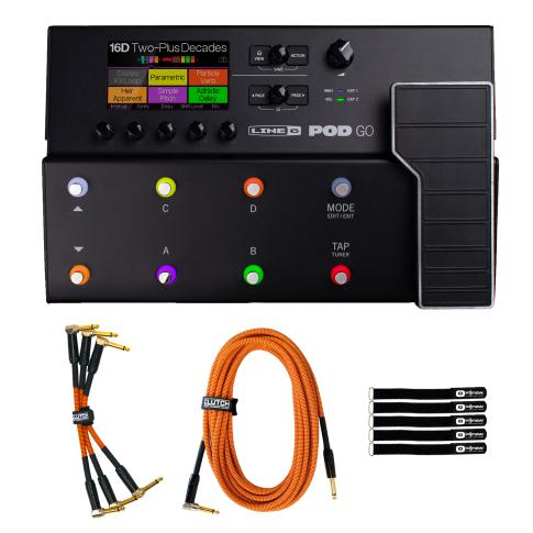 Line 6 POD Go Guitar Multi-Effects Processor with Cables Package