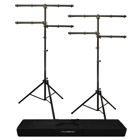 (2) Ultimate Support LT-88B Extra Tall Lighting Trees & BAG-99D Dual Tripod Transport Case Package