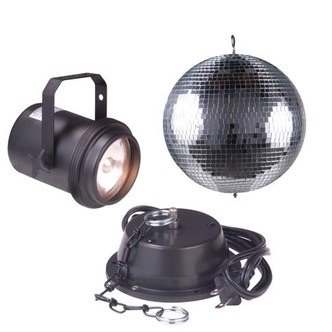 ADJ M-100L 8" Mirror Ball Package