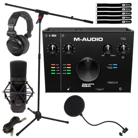 M-Audio AIR 192 | 4 Audio Interface with Mackie EM-91C Microphone
