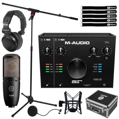 M-Audio AIR 192 | 6 USB Audio/MIDI Interface with AKG P220 Microphone