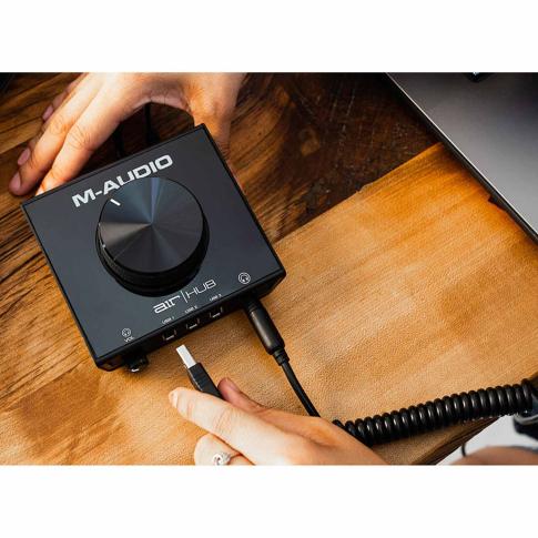 M-Audio AIR Hub with Podcasting Mic & Boom Stand | IDJNOW