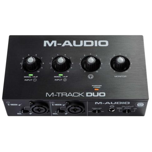 M-Audio M-TRACK DUO 2-Channel USB Audio Interface with 2 Combo Inputs Angle