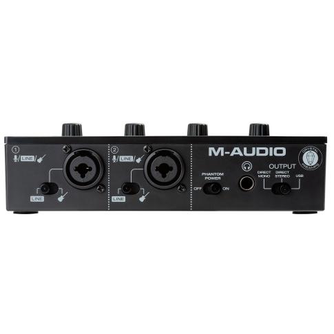 M-Audio M-TRACK DUO 2-Channel USB Audio Interface with 2 Combo Inputs Front