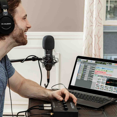 M-Audio M-TRACK DUO 2-Channel USB Audio Interface with 2 Combo Inputs Levels