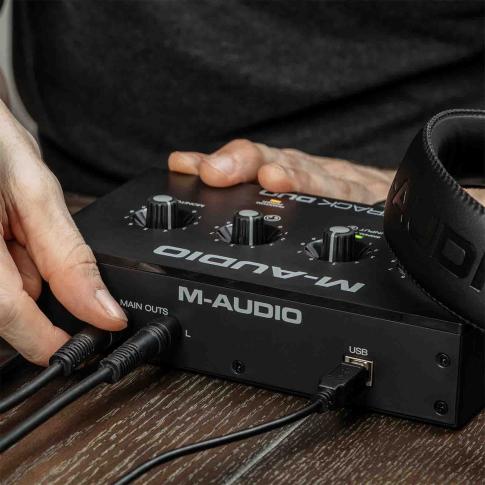 M-Audio M-TRACK DUO 2-Channel USB Audio Interface with 2 Combo Inputs Output