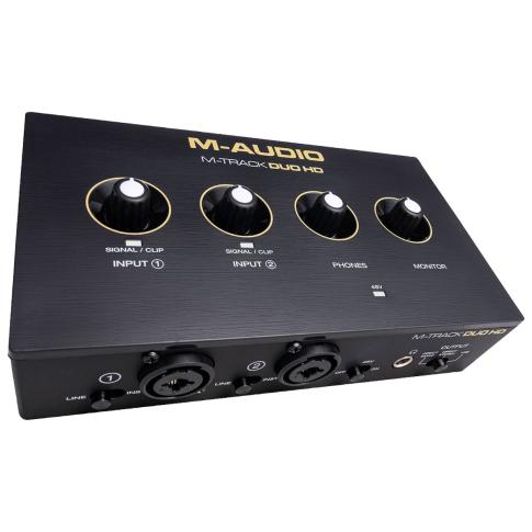 M-Audio M-Track Duo HD 24-Bit 192kHz 2-in 2-out USB-C Audio Interface Angle
