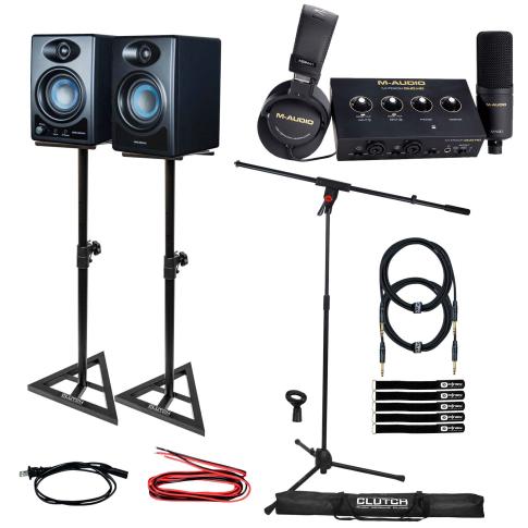 M-Audio M-Track Duo HD Producer Pack with Monitors & Stands Package