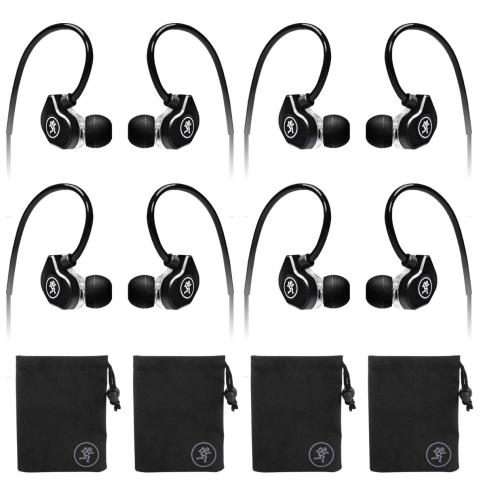 Mackie CR-BUDS+ Earphones with Microphones and Control Four Pack