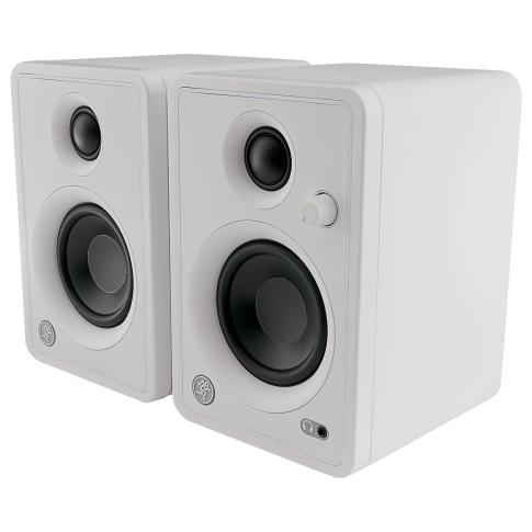 Mackie White CR3-X Monitors with Monitor Stands | IDJNOW