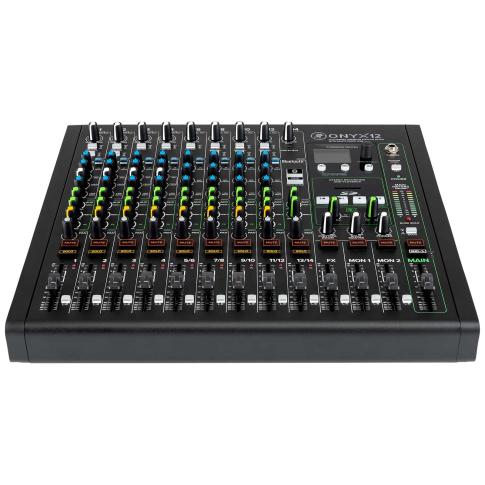 Mackie Onyx12 12-Channel Premium Analog Mixer with Multitrack USB Front