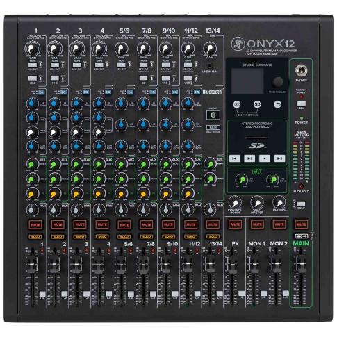 Mackie Onyx12 12-Channel Premium Analog Mixer with Multitrack USB