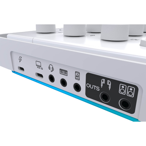 Mackie M•Caster Live Portable Live Streaming Mixer in White Connections