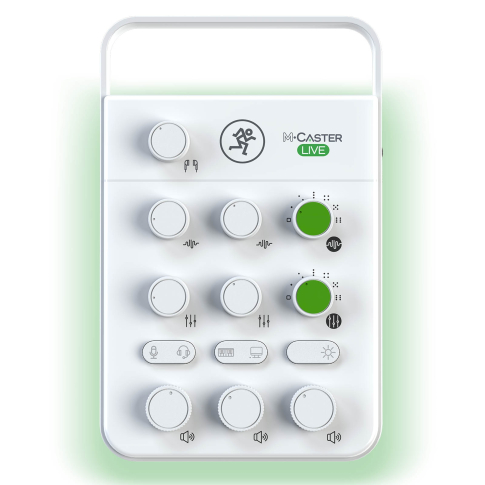 Mackie M•Caster Live Portable Live Streaming Mixer in White Green