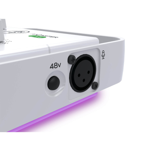 Mackie M•Caster Live Portable Live Streaming Mixer in White Input Purple