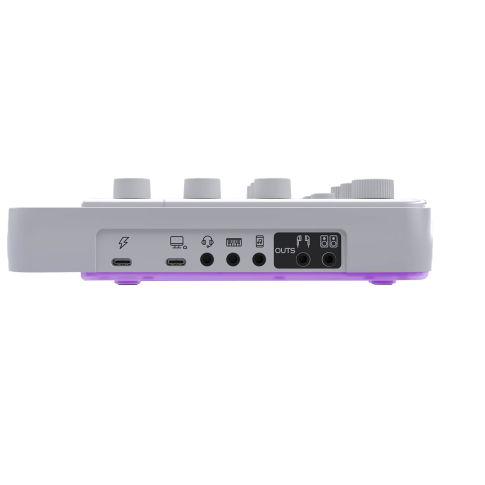 Mackie M•Caster Live Portable Live Streaming Mixer in White Right Side