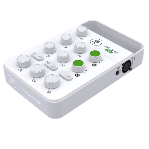Mackie M•Caster Live Portable Live Streaming Mixer in White Right
