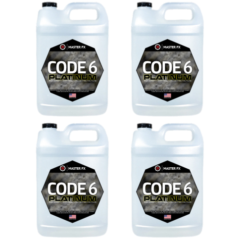 Master FX Code 6 Platinum High Density Long Lasting Fog Fluid - 4 Gallons