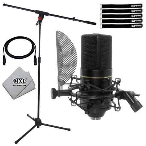 MXL 770 Small Diaphragm Condenser Microphone Bundle with Boom Stand