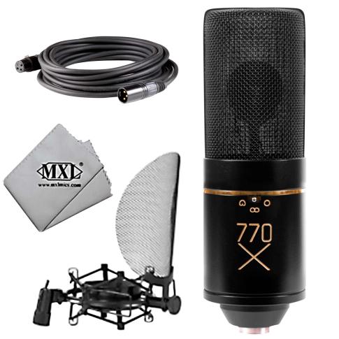 MXL-770X Multi-Pattern Vocal Condenser Microphone Package
