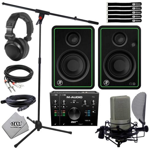 MXL 990 Complete Mic Bundle with M-Audio Interface & Mackie Monitors