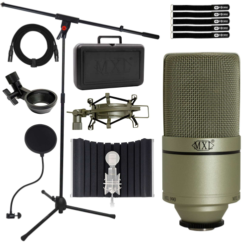 MXL 990 World Renown Vocal Condenser Microphone with Isolation Shield