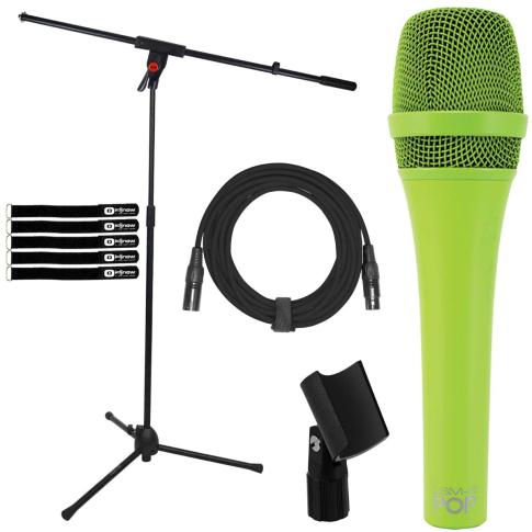MXL POP LSM-9 Green Dynamic Vocal Microphone with Boom Stand
