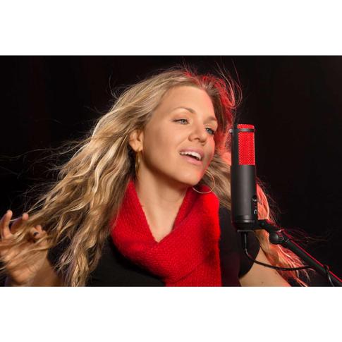 MXL TEMPO USB Condenser Microphone in Black & Red Singer 3