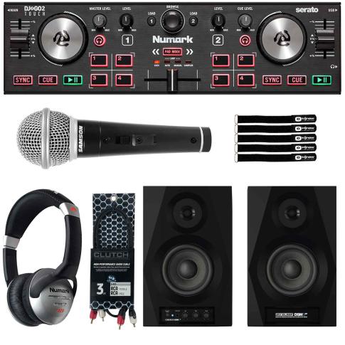 Numark DJ2GO2 Touch with Reloop AMS-DSM-3-BT Monitors
