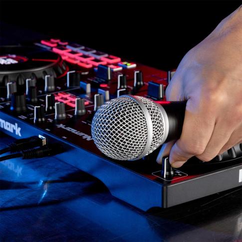 Numark Mixtrack Platinum FX 4-Deck DJ Controller Example with Microphone