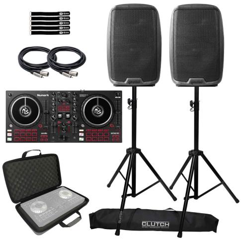 Numark Mixtrack Pro FX Effects 2-Deck Serato DJ Controller, 12" PA Speakers Pack