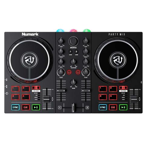Numark Party Mix II DJ Controller with Headphones | IDJNOW