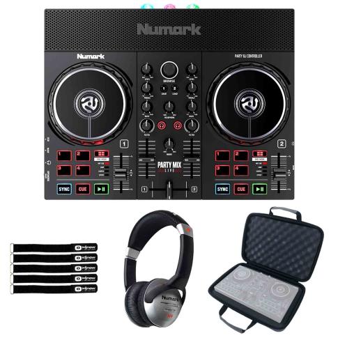 Numark Party Mix Live Light Show Controller with Headphones & Case