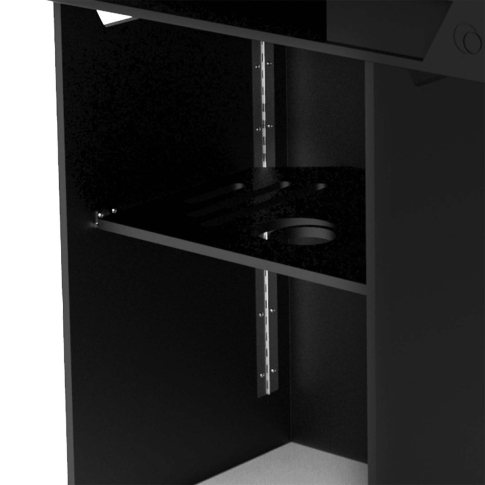 Odyssey DJMOBILE-B DJ Mobile Podium 37 in Black Shelf