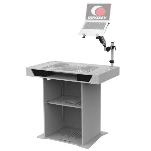 Odyssey DJSTUDIO-W White 37.5" Studio Podium with RANE-ONE Faceplate