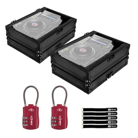 Odyssey FZCDJ3000BL Pioneer CDJ-3000 Black Cases Pair with TSA Locks