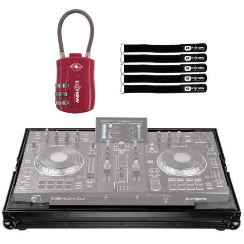 Odyssey FZDNPRIME2BL Denon Prime 2 Controller Black Case with TSA Lock