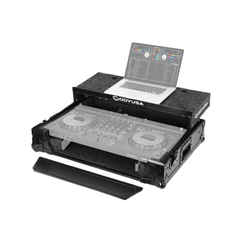 Odyssey FZGSDDJGRV6BL1UCW 1U Black Case for DDJ-GRV6 with Wheels