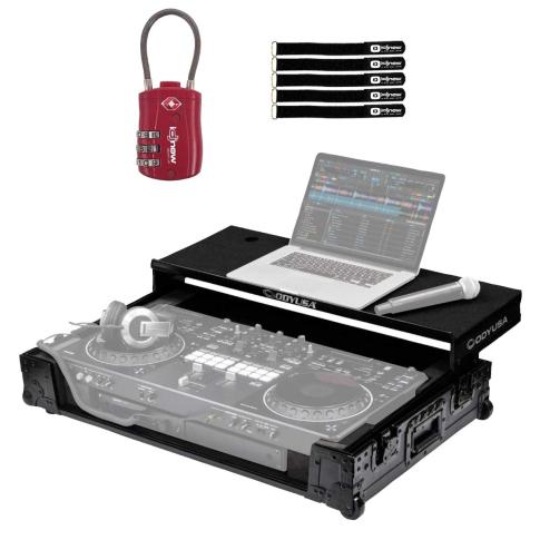 Odyssey FZGSDDJREV5CWBL Black 1U Case for Pioneer DDJ-REV5 with Lock