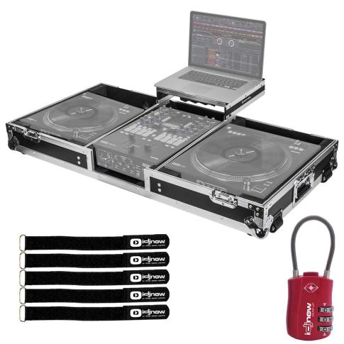 Odyssey FZGSRANE1272W DJ Coffin with Red TSA Combination Lock