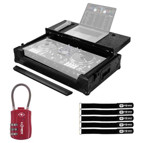 Odyssey FZGSRANEONEWBL Rane One Black Platform Case with Red TSA Lock