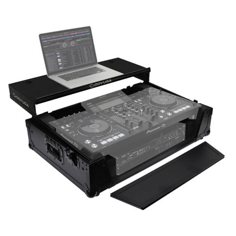 Odyssey Black Label Glide Style Pioneer XDJ-RX / XDJ-RX2 Controller Case with 19" Bottom Rack [FZGSXDJRX2W2BL]