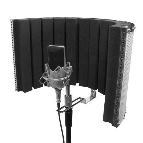 On-Stage Stands ASMS4730 Isolation Shield and Stand Mounted Enclosure for Microphones