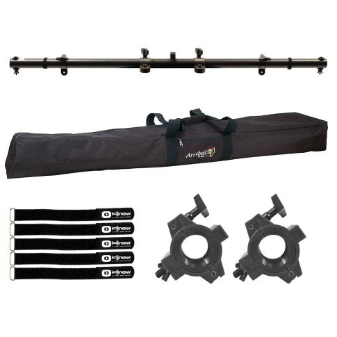PA Speakers Fly Point Mountable Lighting Bar with Case & Clamps