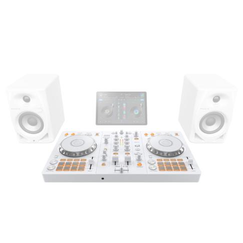 Pioneer DDJ-FLX4-W White DJ Controller with White Monitors