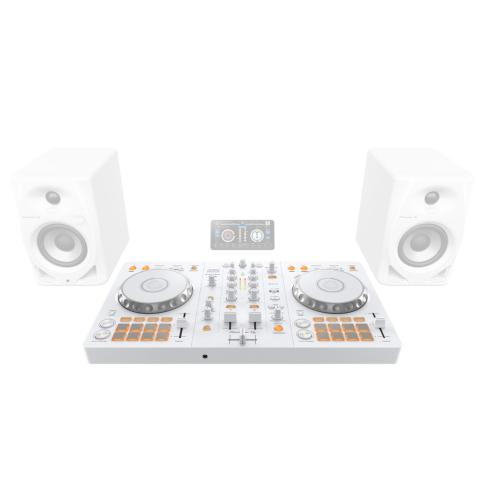 Pioneer DDJ-FLX4-W White DJ Controller with White Monitors